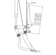 アタッチフォーク 2本爪「型式AT-05W」(溶接固定) 適合バケットR300～R400mm PC10MR,PC05,ZX8,SK10,Vio9,U10 キーエンジニアリング製_画像8