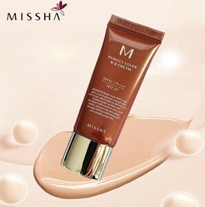 MISSHA パーフェクトカバーBBクリーム メイクしながらスキンケア 時短メイク 崩れない ナチュラル うるツヤ肌 下地いらず 若見え