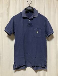 Polo Ralph Lauren ポロ ラルフローレン 半袖ポロシャツ 紺(色落ち加工) L 中古品