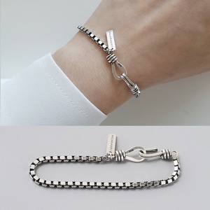  bracele silver 925 man and woman use small articles accessory fashion men's lady's box chain simple new goods unused free shipping 