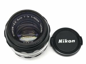 0303-110T②22862 レンズ Nikon ニコン NIKKOR-S.C Auto 1:1.4 f=50mm 1463680 ,フィルター L1A 52mm MF 一眼レフ カメラ部品