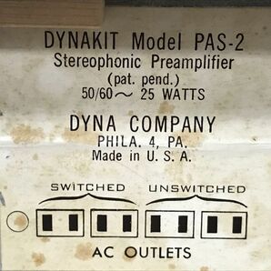 0401-114T⑨6027 真空管プリアンプ DYNA DYNAKIT MODEL PAS-2 ダイナコ USA オーディオ機器の画像5