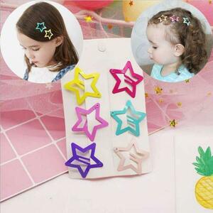 6 point set star type hairpin patch n.. patch n pin girl Kids for children * anonymity 