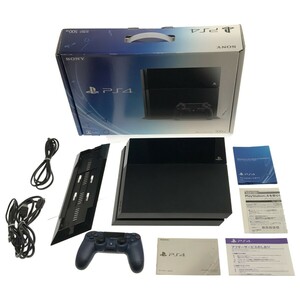 SONY PS4本体 CHU-1100AB01 500GB ブラック プレステ テレビゲーム 元箱 スタンド付き 動作未確認 通電不可 未初期化 ジャンク 現状 F894