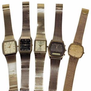 【メンズ ゴールドカラー 腕時計 30本まとめ】SEIKO CITIZEN BUREN JUNGHANS BUREN ORIENT 等 QZ 自動 デイト デジアナ 動作未確認 T1291の画像8