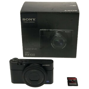 【動作品】SONY Cyber-shot DSC-RX100 Carl Zeiss Vario-Sonnar T* F1.8 2020万画素 光学4倍 元箱 SDカード16GB付 サイバーショット C3958