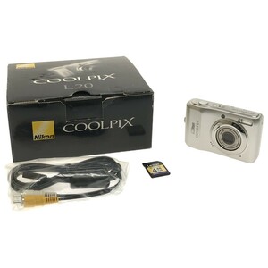 【動作品】Nikon COOLPIX L20 6.7-24.0mm シルバー 単三電池仕様 1000万画素 光学3.6倍ズーム 元箱 SDカード4GB付属 クールピクス C3948