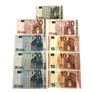 【外国紙幣まとめ 計115ユーロ】現行 20ユーロ×3 10ユーロ×5 5ユーロ×1 旧札 旧紙幣 ヨーロッパ 欧州連合 EURO 外貨 海外 現状 M727
