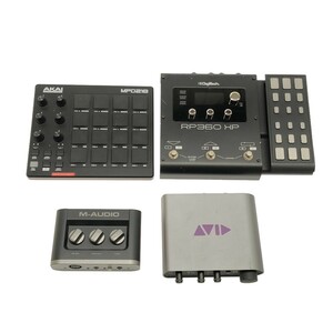 【音響機器 4点まとめ】DigiTech RP360 XP マルチエフェクター AKAI MPD218 MIDIキーボード M-AUDIO Fast Track MBOX MINI 現状 H1043