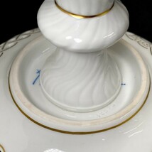 【Meissen】マイセン コンポート 花 蝶 透かし 金彩 洋食器 人気ブランド 高級テーブルウェア インテリア アンティーク 現状品 J1199_画像6