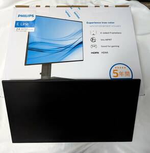 【美品/スタンド・ケーブル一部未使用/保証譲渡（残約3年）】PHILIPS フルHD 23.8型液晶モニター/ディスプレイ 242E2F/11