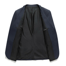 テーラードジャケット　ビジネスジャケット　スーツ　メンズ*新品　ブルゾン　ブレザー春秋服　大きいサイズあり【5569】ブルー　3XL_画像3