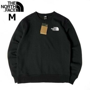 1円～!売切!【正規新品】THE NORTH FACE◆LOGO PULLOVER CREW トレーナー スウェット US限定 ロゴプリント 裏起毛 保温性(M)黒① 181130-22