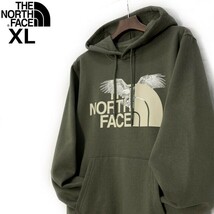 1円～!売切!【正規新品】THE NORTH FACE◆AMERICANA PULLOVER HOODIE パーカー グラフィック イーグル US限定 裏起毛(XL)カーキ 181130-33_画像2