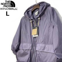 1円～!売切!【正規新品】THE NORTH FACE◆HERITAGE WIND JACKET フルジップ ウィンド パーカー US限定 ナイロン 防風 撥水(L)紫② 180915-5_画像3