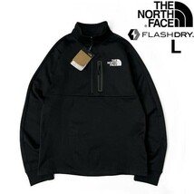 1円～!売切!【正規新品】THE NORTH FACE◆PIONEER PEAK 1/4 ZIP トラックジャケット US限定 速乾 FLASHDRY ストレッチ(L)黒 180915-35_画像2