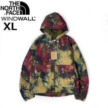 1円～!売切!【正規新品】THE NORTH FACE◆W PRINTED RIPSTOP WIND HOODIE マウンテンパーカー US限定 防風 茶タグ(XL)茶 総柄 180915-15_画像1