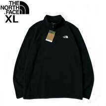 1円～!売切!【正規新品】THE NORTH FACE◆ANCHOR 1/4 ZIP JACKET フリース US限定 軽量 男女兼用 ロゴ刺繍 アウトドア(XL)黒 181024-35_画像1