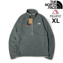 1円～!売切!【正規新品】THE NORTH FACE◆ALPINE POLARTEC 100 1/2-ZIP JACKET フリース ハーフジップ US限定 軽量(XL)グレー 181024-35_画像3