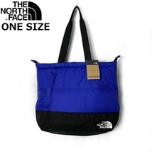 1円～!売切!【正規新品】THE NORTH FACE◆NUPTSE TOTE トートバッグ US限定 ヌプシ 耐久性 大容量 男女兼用(OS/21L)青 黒 180626-50_画像1