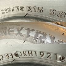 良品! 215/70R15 4本／BS NEXTRY 9分上 2021年 送料込26000円〜 T3917-12_画像6