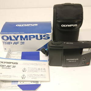 157 美品 OLYMPUS TRIP AF 31 DX OLYMPUS LENS 34mm 1:5.6 オリンパス フィルムカメラ 箱/取説付の画像1
