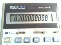 難あり！日本製★CASIO カシオ DS-1L 電卓 10桁 ◆SILENT　TOUCH　／TWO　WAY　POWER★動作品_画像2