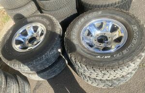 BRIDGESTONE アルミホイール16インチ6h 4wd 265/75R16 2本20年2本19年スペアタイヤあり　5本ヒビあり