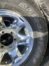 BRIDGESTONE アルミホイール16インチ6h 4wd 265/75R16 2本20年2本19年スペアタイヤあり　5本ヒビあり_画像6