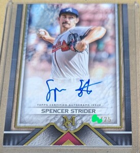 /25 Topps 2023 Museum Collection Spencer Strider スペンサー・ストライダー AUTOGRAPH アトランタ・ブレーブス BRAVES 直筆サインカード