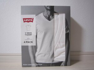 未使用！Levis リーバイス メンズ Vネック Tシャツ 4枚組 Sサイズ Mens V-Neck T-Shirts 4pack 19771 コストコ