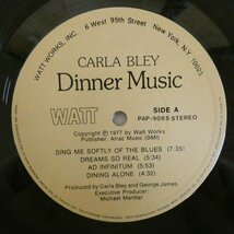 47051519;【国内盤】Carla Bley / Dinner Music_画像3