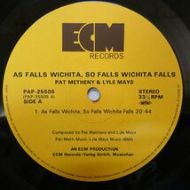 47052988;【国内盤/ECM】Pat Metheny & Lyle Mays / As Falls Wichita, So Falls Wichita Falls_画像3