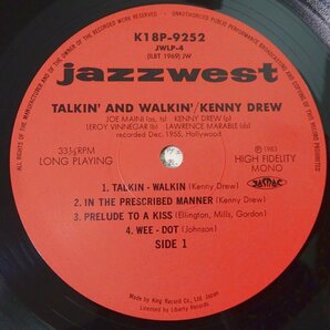 11184238;【帯付き/JazzWest/MONO】The Kenny Drew Quartet / Talkin' & Walkin' With The Kenny Drew Quartetの画像3