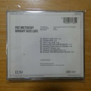 41094908;【CD/ECM/独盤】PAT METHENY / BRIGHT SIZE LIFE ECM-1073の画像2