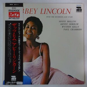 11184359;【帯付き/Riverside/MONO】Abbey Lincoln / Thats Him