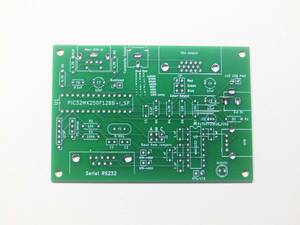 Ascii VT100互換 RS232 ビデオターミナル 製作用 プリント基板 緑色 PIC32MX250F128B-I/SP マイコン ビデオ ターミナル eb1o6