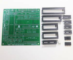 68K-MBC プリント基板 緑 ICソケット6ピンXHセット マイコンボード 電子工作 CPU CP/M モトローラ MC 68008 PIC18F47Q10 MAX232 dp6mt