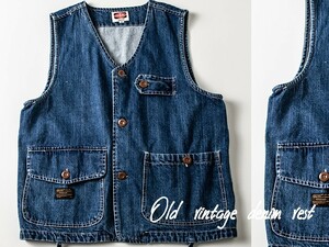 * cheap! retro working woshudo Denim the best Vintage specification new goods size M~2XL American Casual Rider's large size *MZT632