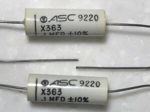 ASC X363 0.1μF ±10% 400V フイルムコンデンサ 未使用 2個 1セット