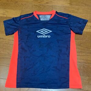 週末限定　アンブロ UMBRO プラクティスシャツ サッカー プラシャツ 半袖 紺 フットサル　150