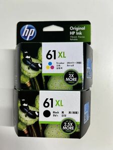 【新品・未使用】純正インクカートリッジ HP 61XL 黒(CH563WA) + カラー(CH564WA) インクカートリッジ セット