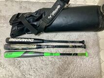 軟式野球　バッド　3本　バッグ　セット　DEMARINI MIZUNO EASTON 軟式用 金属バット _画像1