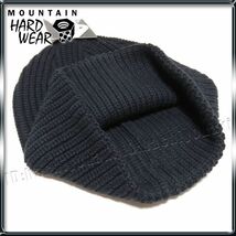 Mountain Hardwear 新品 マウンテンハードウェア MHW パッチロゴ ニット キャップ ビーニー ブラック メンズ レディース 帽子 ニット帽_画像3
