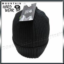 Mountain Hardwear 新品 マウンテンハードウェア MHW パッチロゴ ニット キャップ ビーニー ブラック メンズ レディース 帽子 ニット帽_画像7