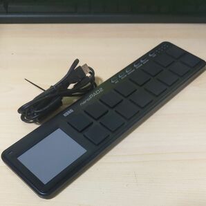 KORG 定番 USB MIDIコントローラー nanoPAD2 BK ブラック ベロシティ対応 16パッド 音楽制作 DTM 