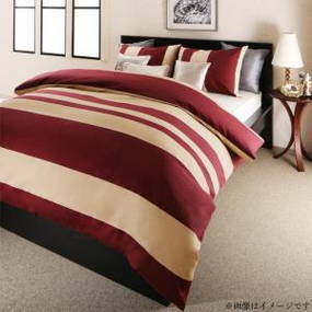  made in Japan * cotton 100% elegant modern border design cover ring winkle wing kru futon cover set red × beige 