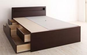  customer construction shelves * outlet attaching chest bed Lagest radio-controller . -stroke bed frame only semi-double dark brown 