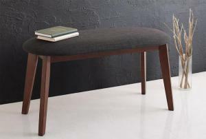  modern design dining Worthwa-s bench black × walnut 2P dark gray 