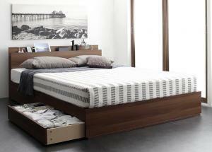  slim shelves *4. outlet attaching storage bed Dublinda Brin walnut Brown white 